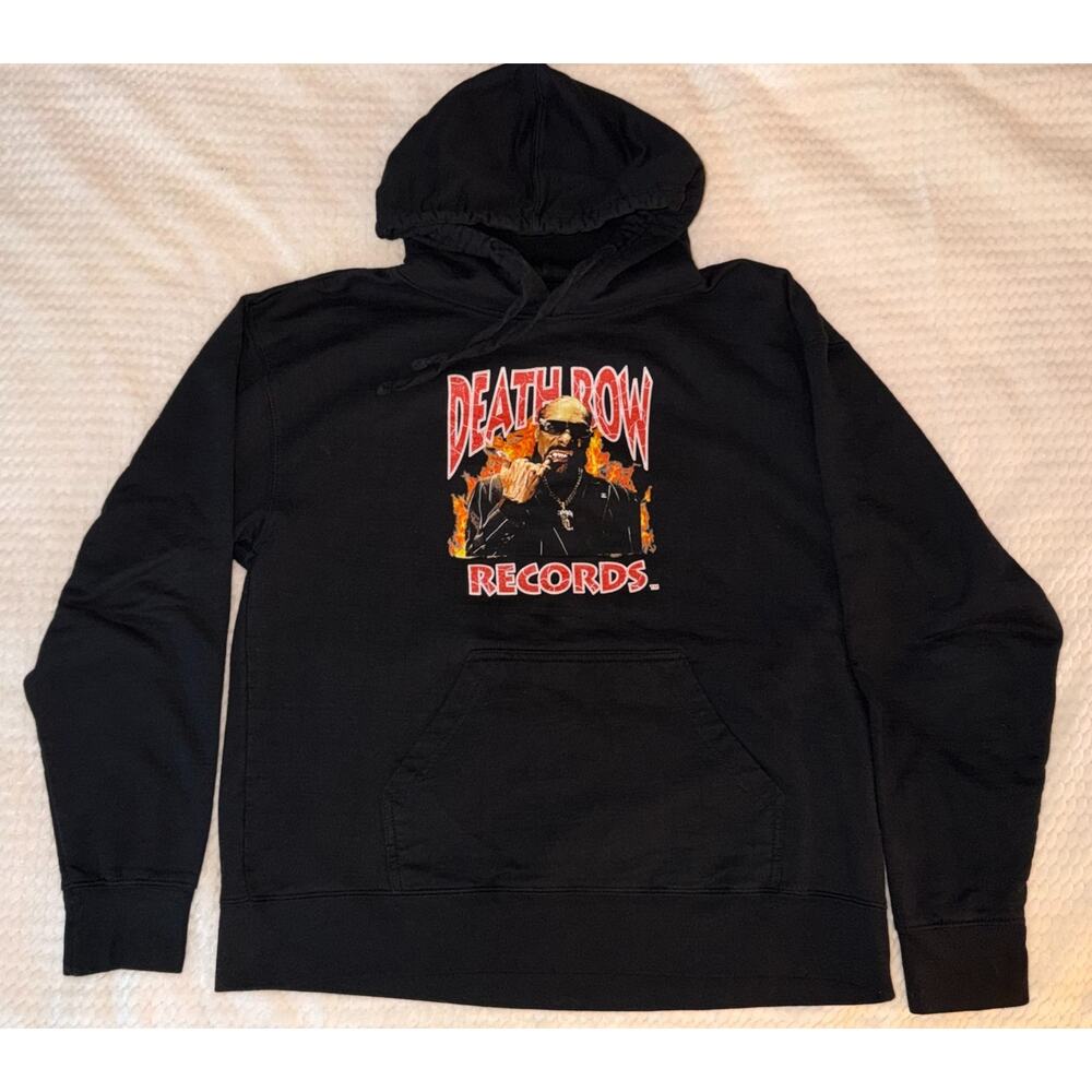 Vintage Kids Youth Death Row Records Snoop Dogg Hoodie - Black - XL